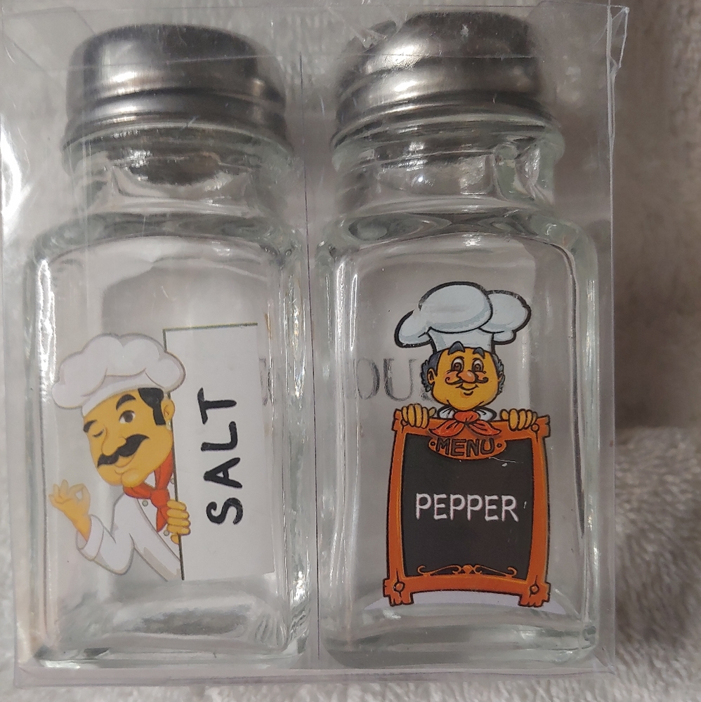 Precious Home Chef Line By PHG Salt & Pepper Shakers/Italian Chef - New.